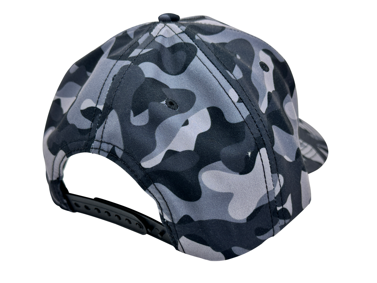 Blackout Camo Performance Hat (White Accents)