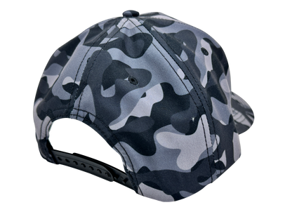 Blackout Camo Performance Hat (White Accents)