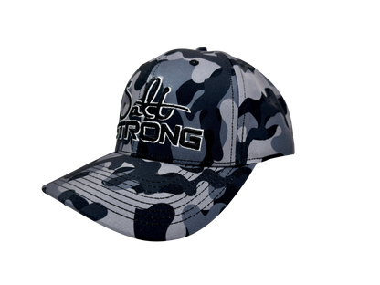 Blackout Camo Performance Hat (White Accents)