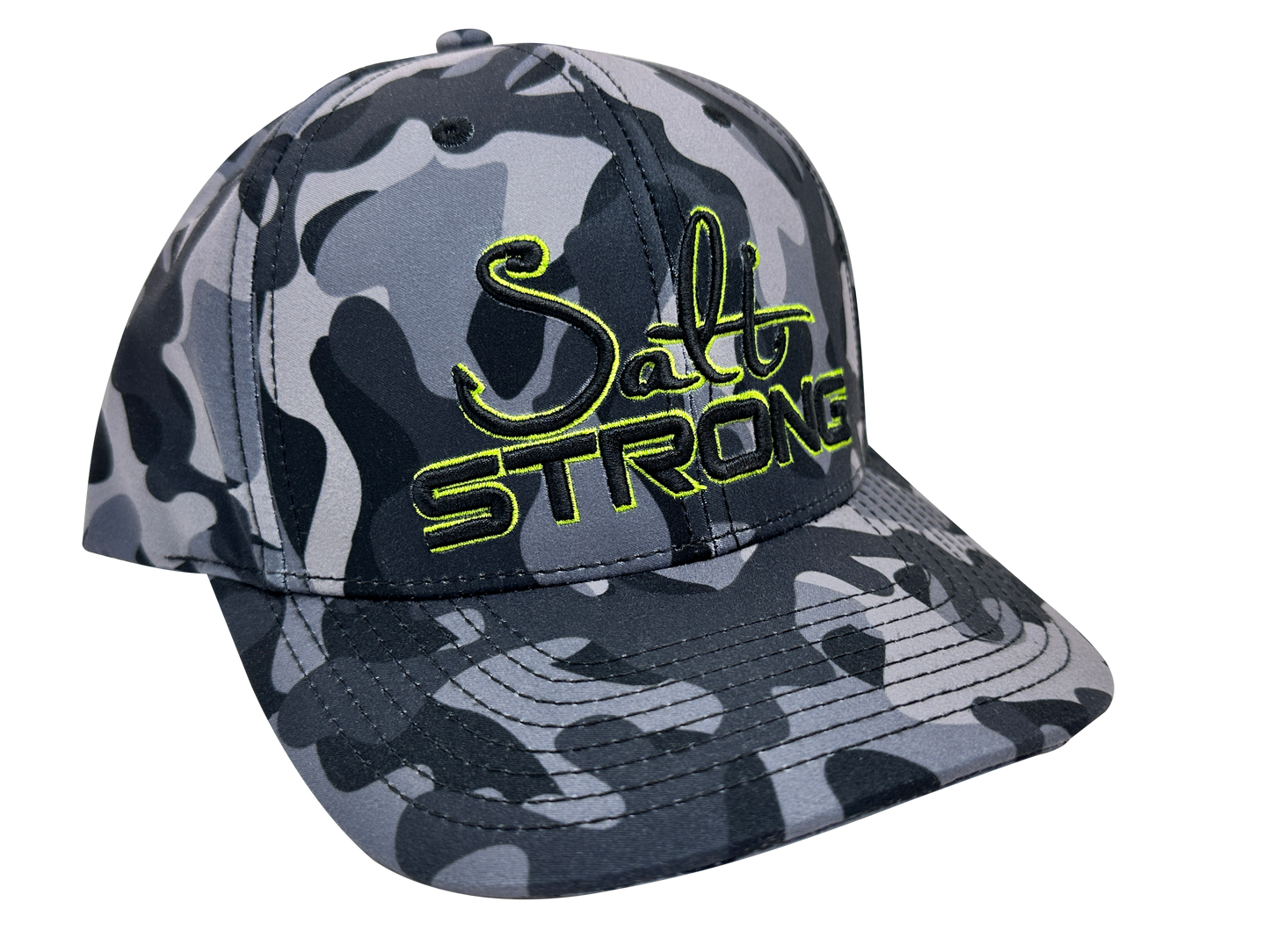 Blackout Camo Performance Hat (Chartreuse Accents)