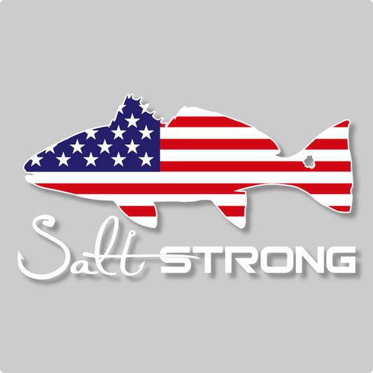 Salt Strong American Flag Fish Decals