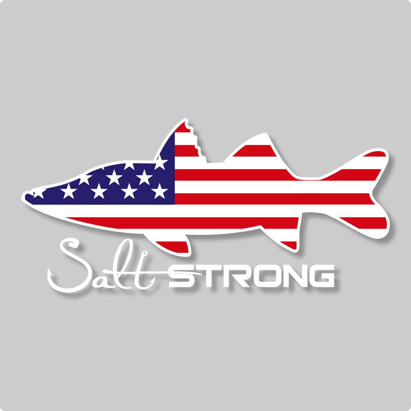 Salt Strong American Flag Fish Decals