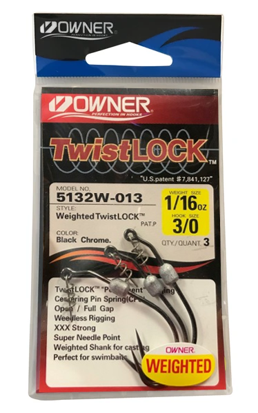 3/0 - 1/16 oz - 1 Pack of 3 Hooks